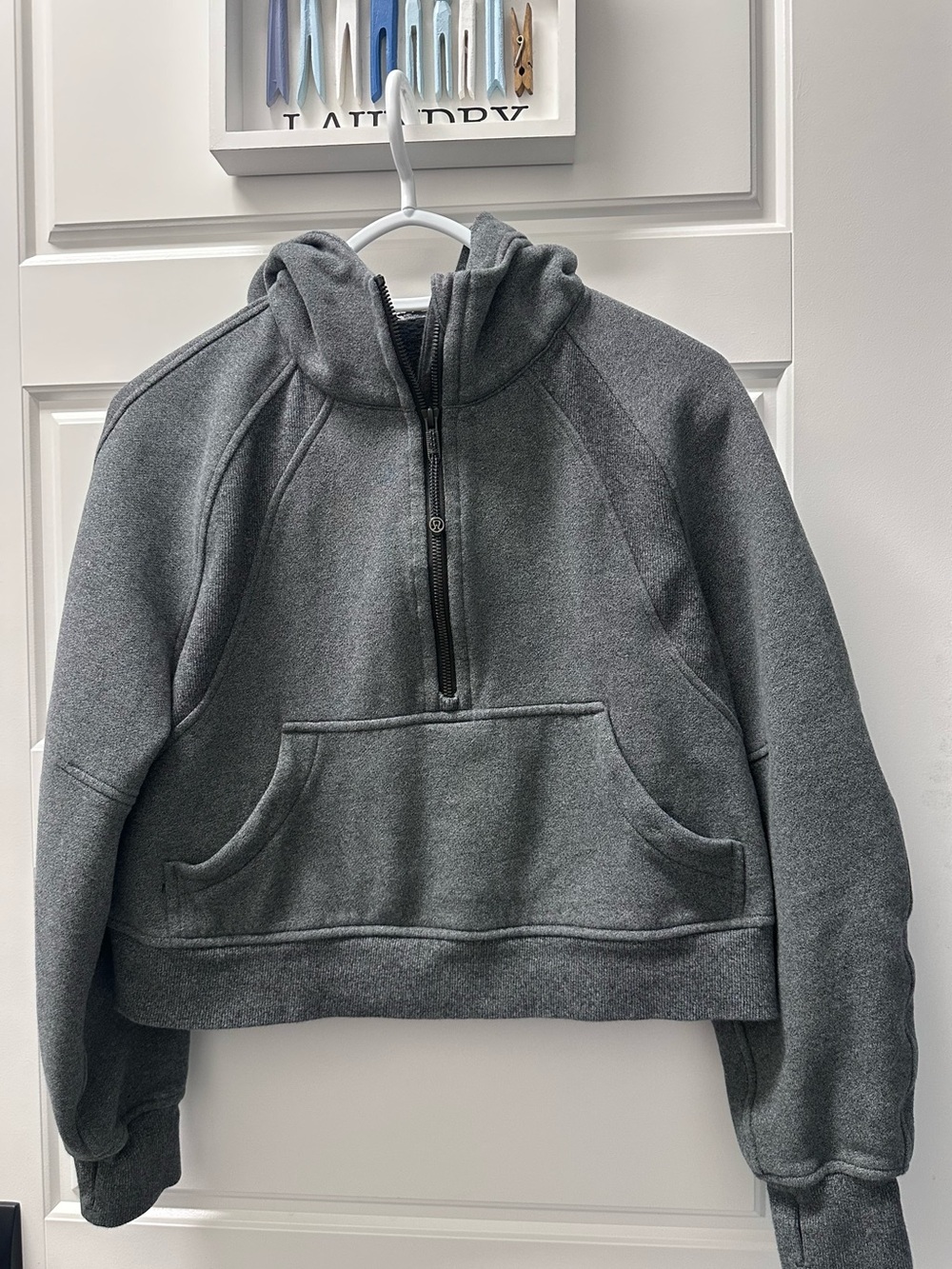 lululemon athletica Charcoal Half-Zip Hooded Pullover